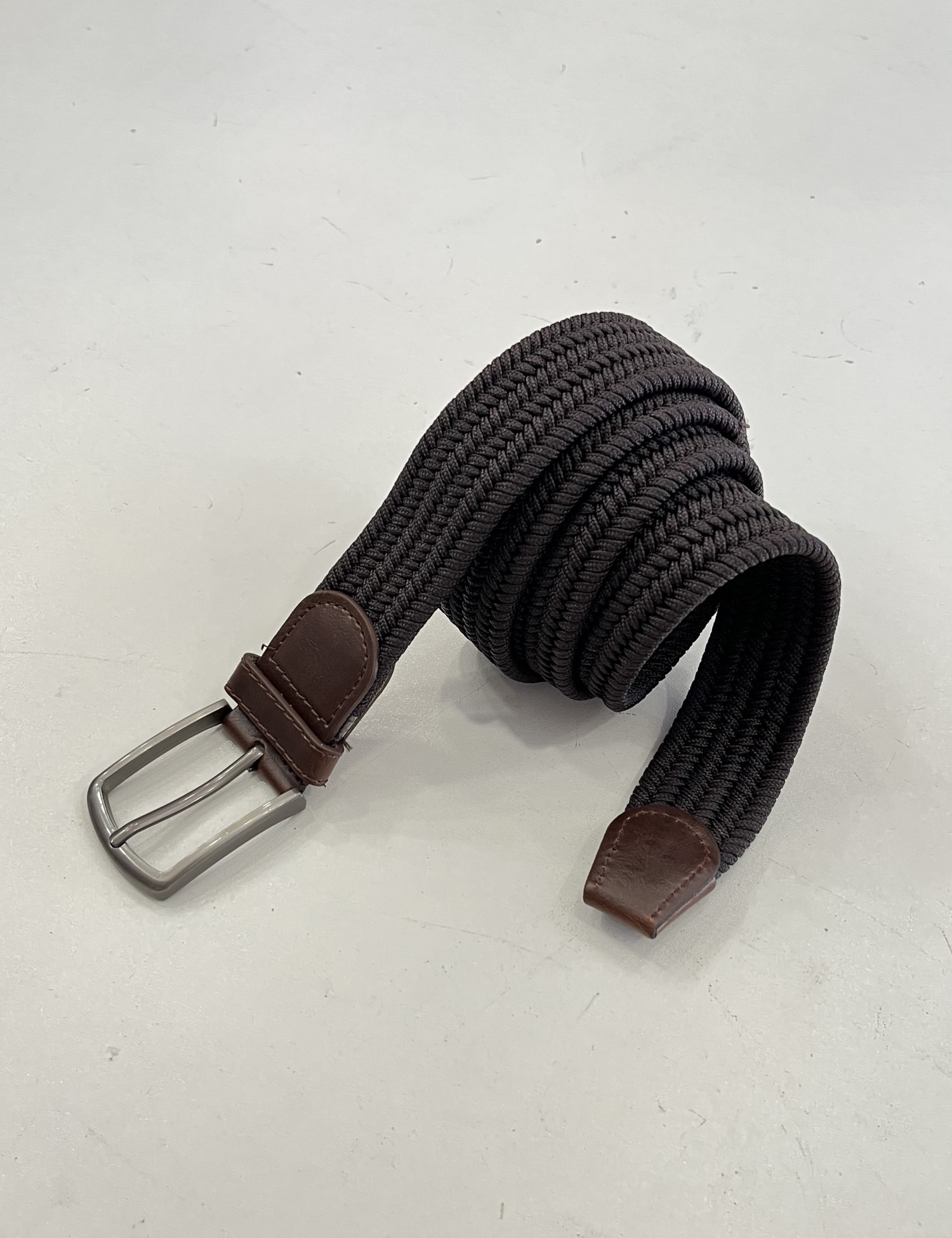 Huxley and Grace Ανδρική καφέ ελαστική πλεκτή ζώνη 250454K